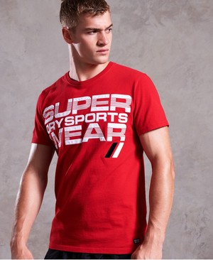 Superdry Sportswear Speed Férfi Pólók Piros | EFYVI5021